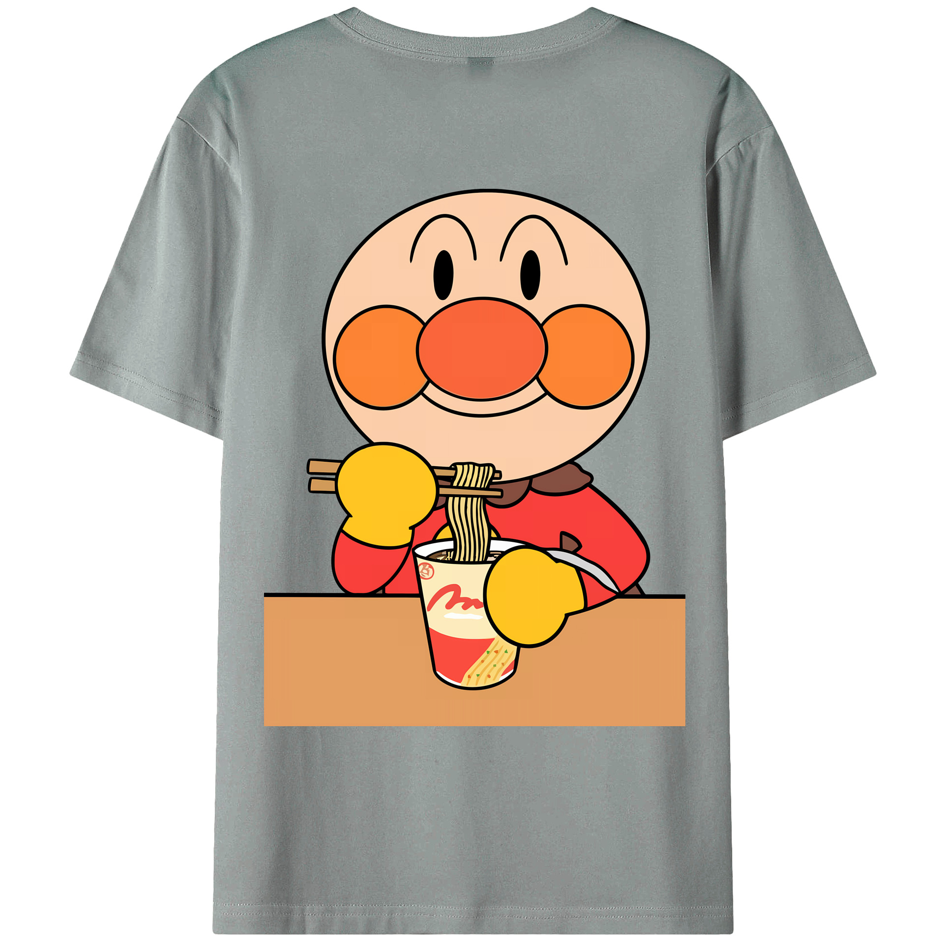 （画像用） アンパンマン Anpanman 綿100％ メンズ半袖Tシャツ（バックプリント） 通気性